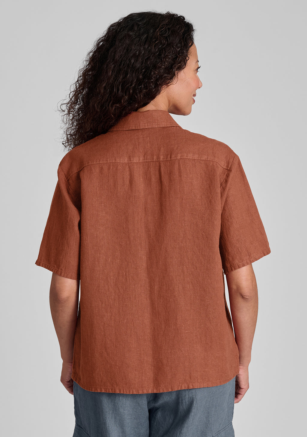 cherished shirt linen button down shirt details