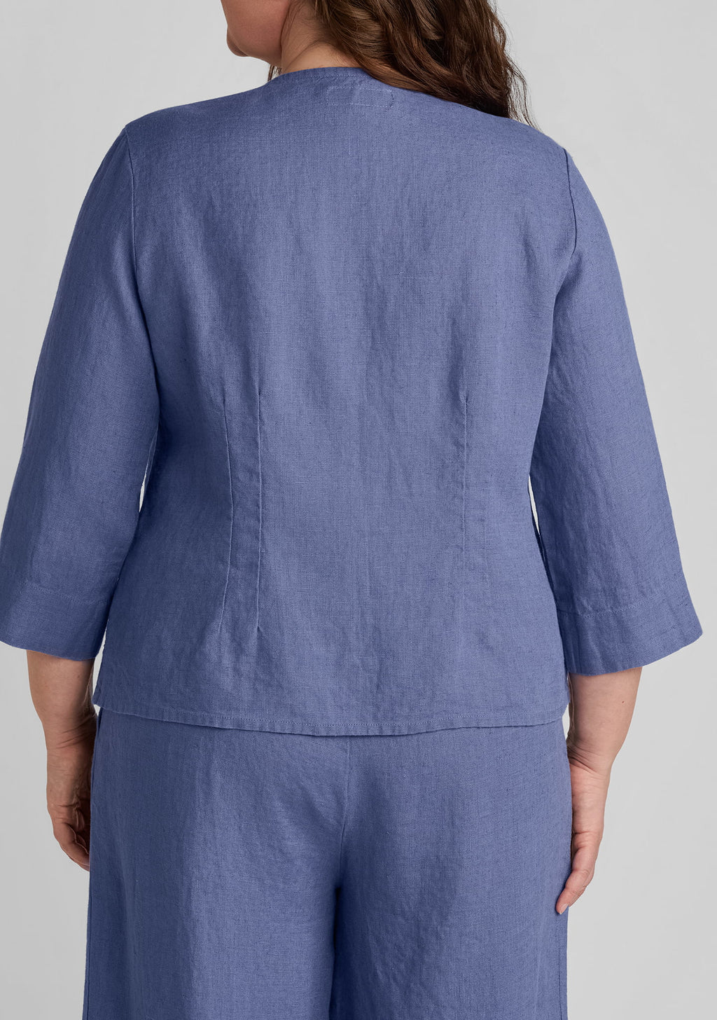 dainty cardigan linen button down details