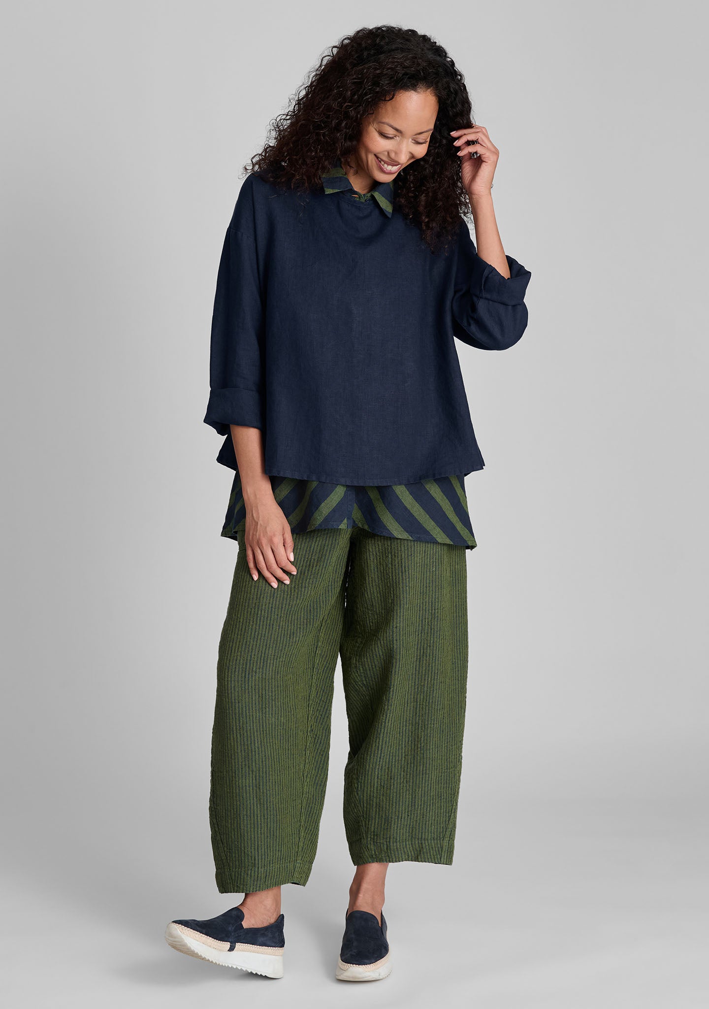 seamly pant linen pants details