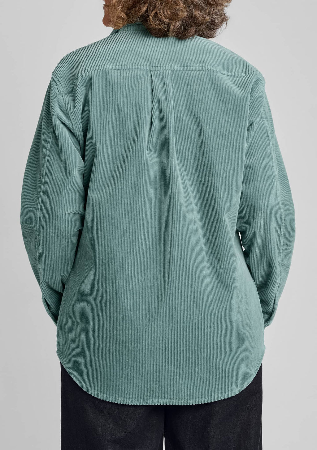 back view of corduroy shirt