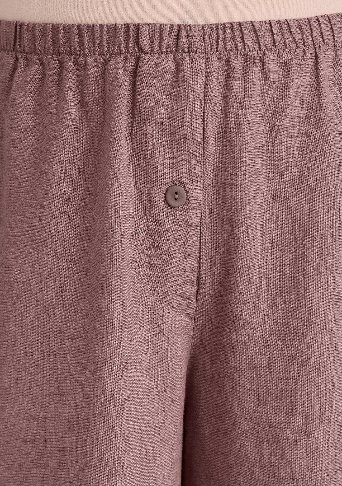 boxd down full length linen pants details