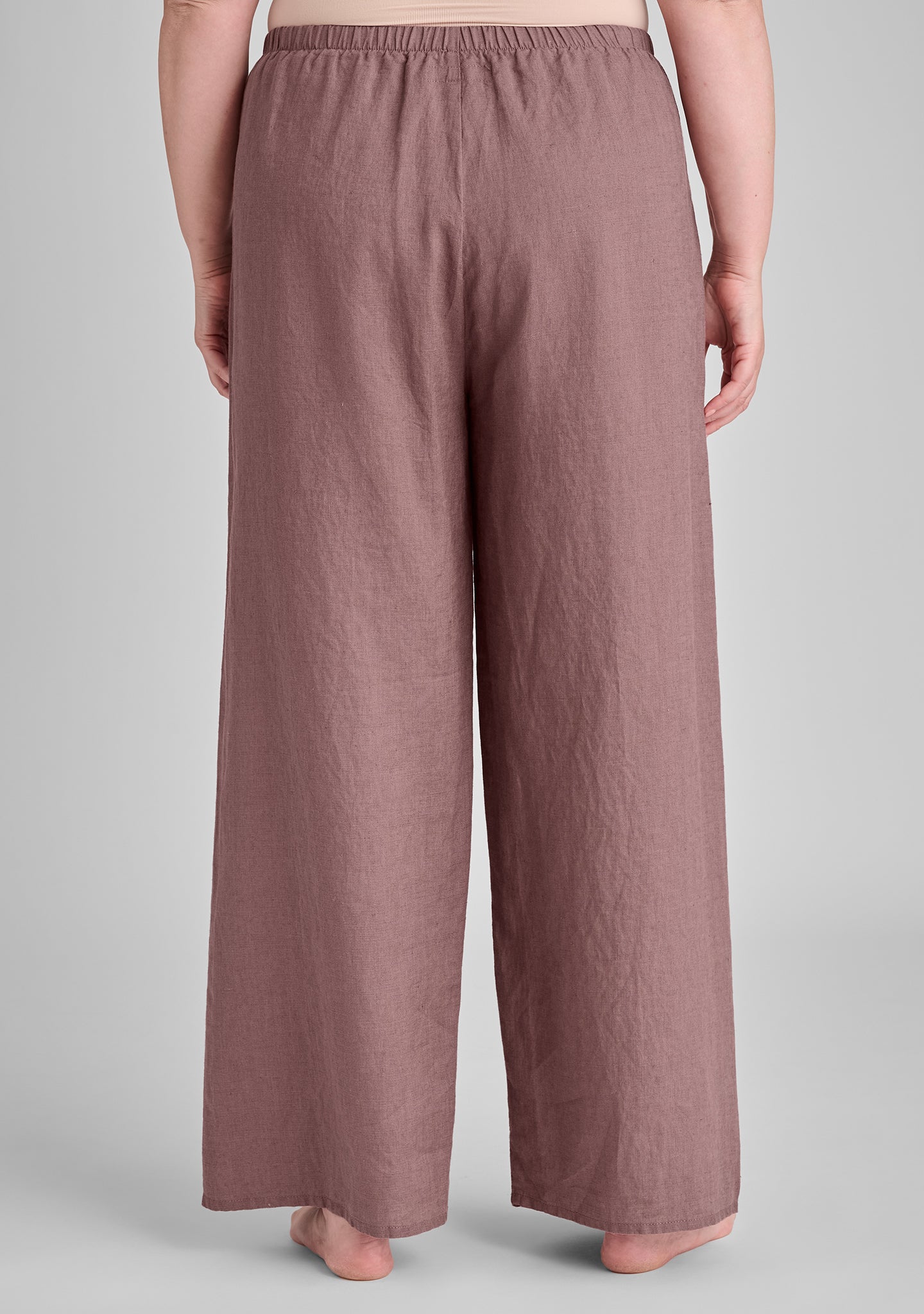 boxd down full length linen pants details