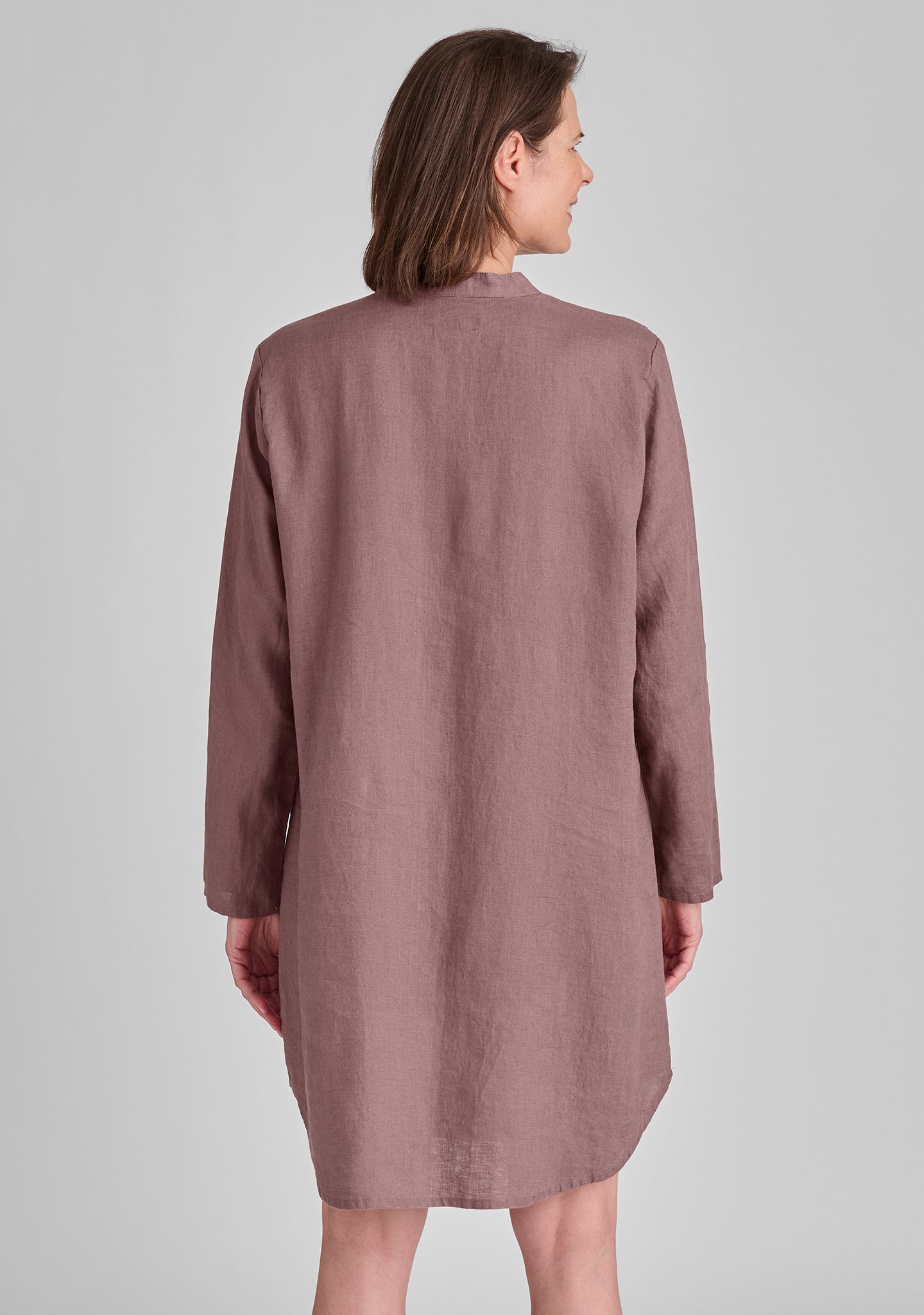 night shirt dress for women Button Up Collared Neck Night Dress with Pocket French Blue / XL