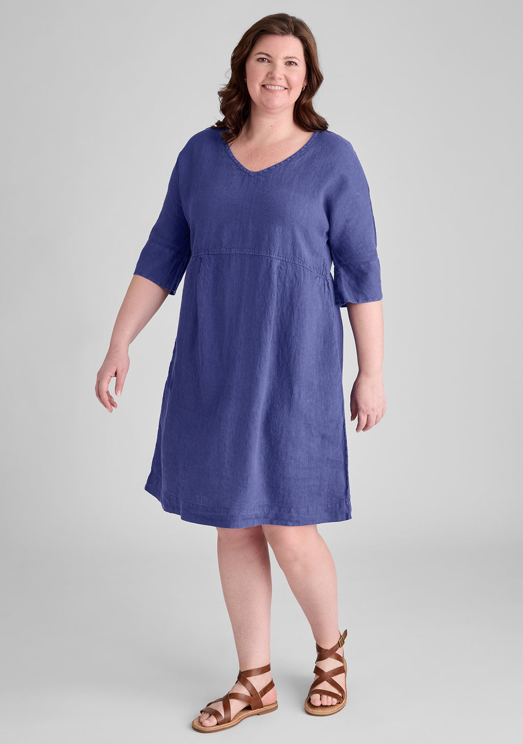 dolman dress linen dress blue