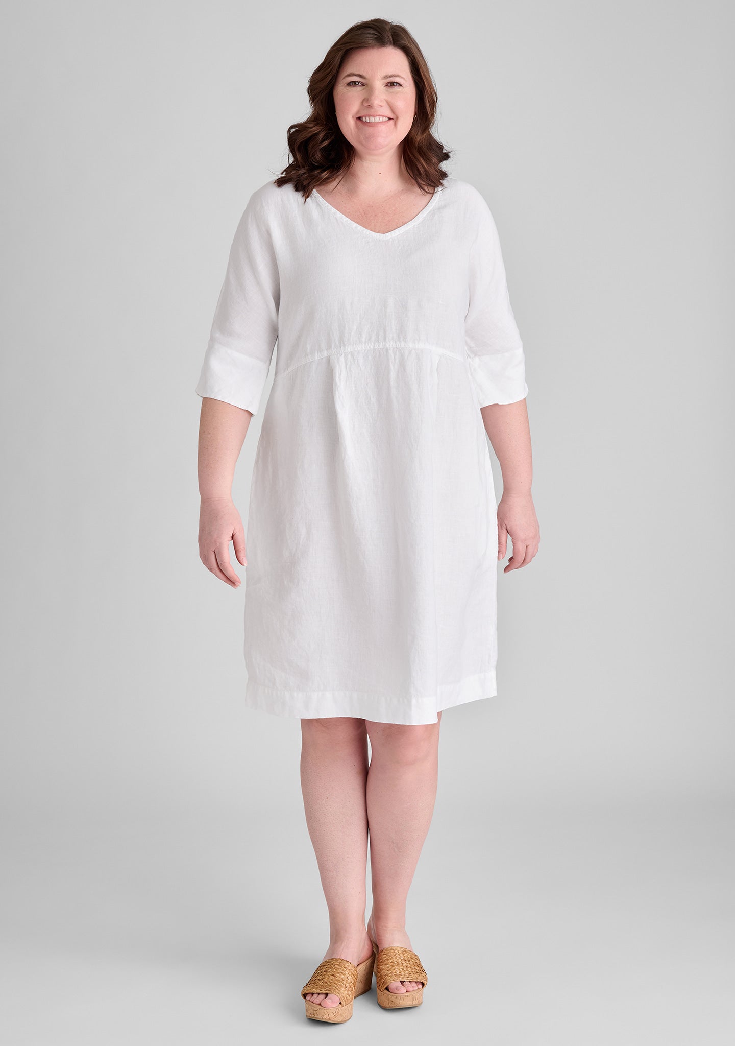 dolman dress linen dress white
