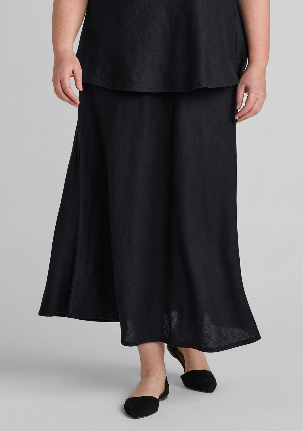 evening skirt linen maxi skirt black