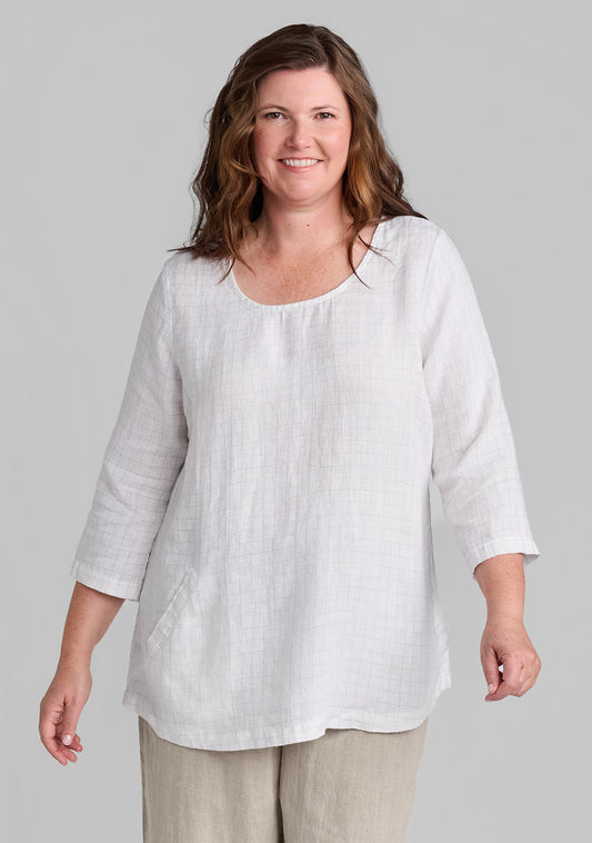 back up tunic linen tunic white