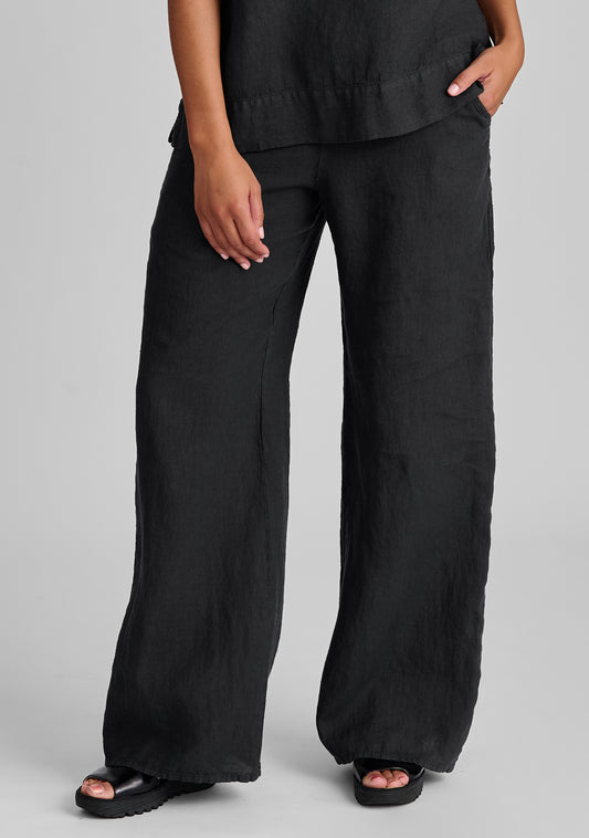 Cropped Check Wool Tailored Trousers in Flax - Women