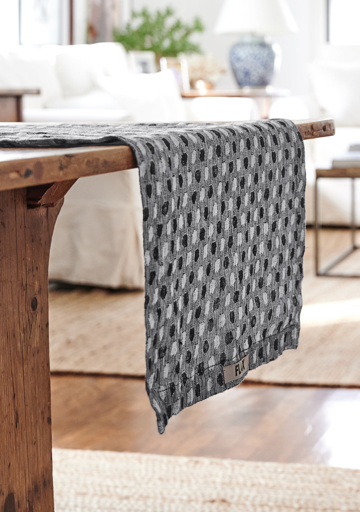 table runner linen runner grey