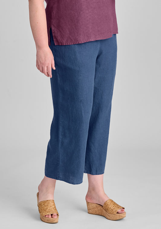 Blue Linen Capri. Сulottes Linen Pants. Natural Flax Pants. Loose Linen  Pants. Wide Pants. Blue Trousers. 100% Pure Linen italy -  Canada