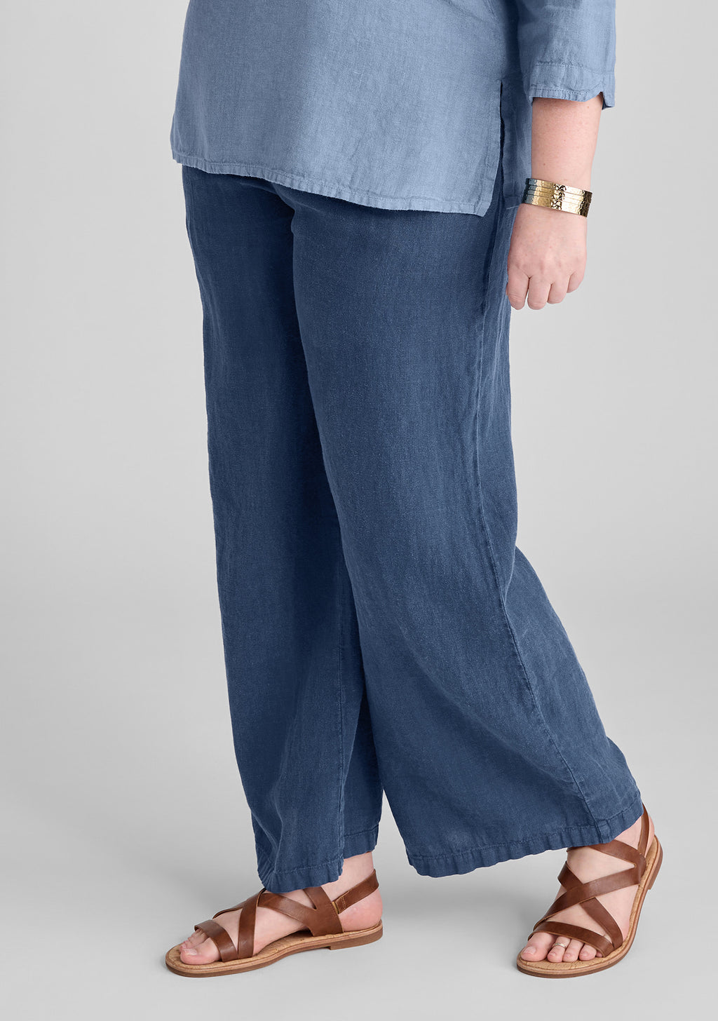 flowing pant linen pants blue