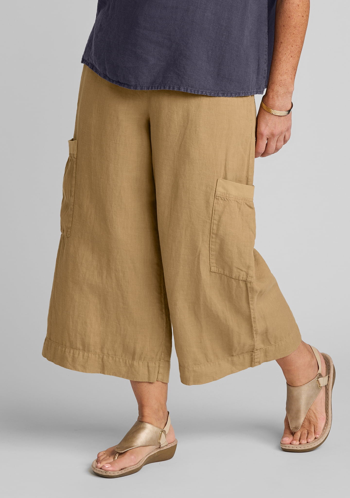 Full Time Pant - Linen Drawstring Pants - Cumin