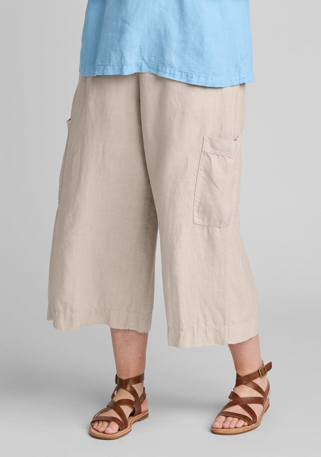full time pant linen drawstring pant natural