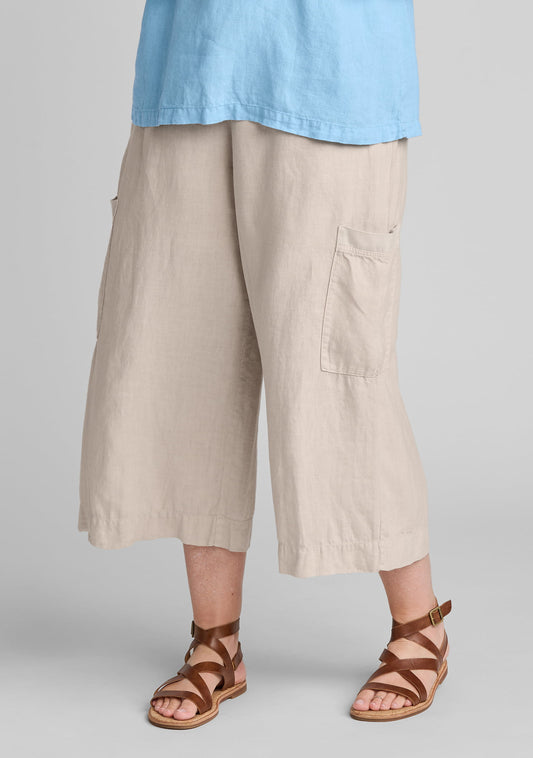full time pant linen drawstring pant natural