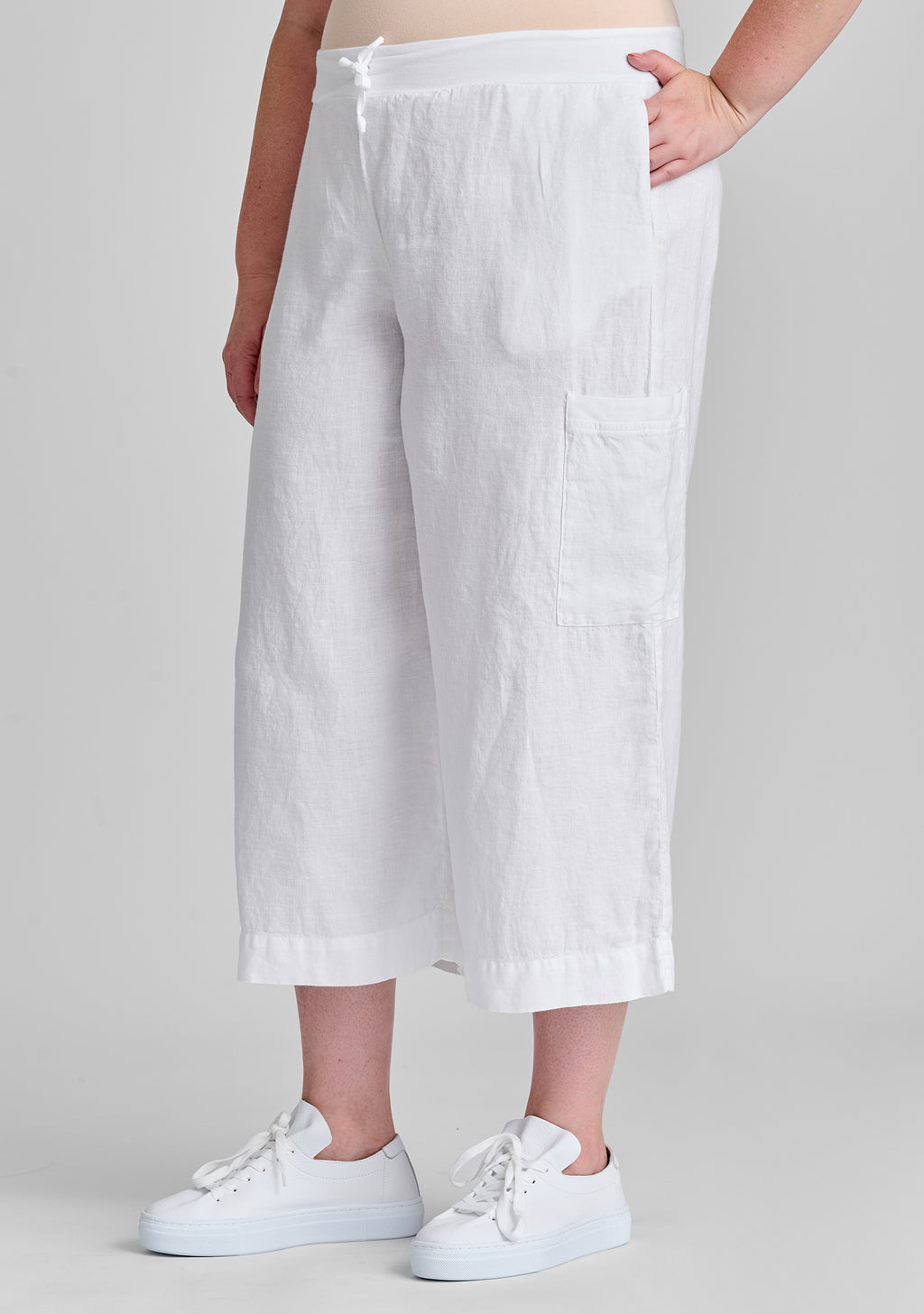 full time pant linen drawstring pants details