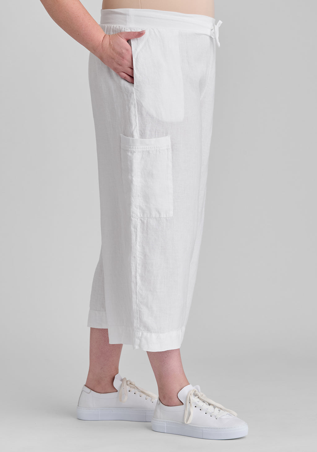 full time pant linen drawstring pants details