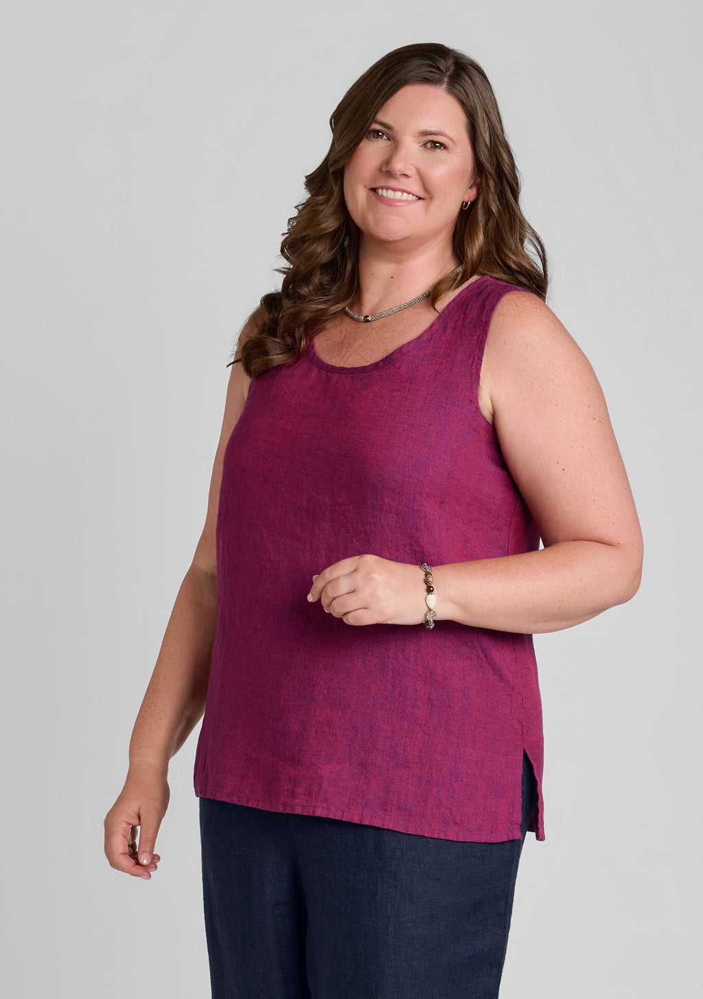 fundamental tank linen tank top red