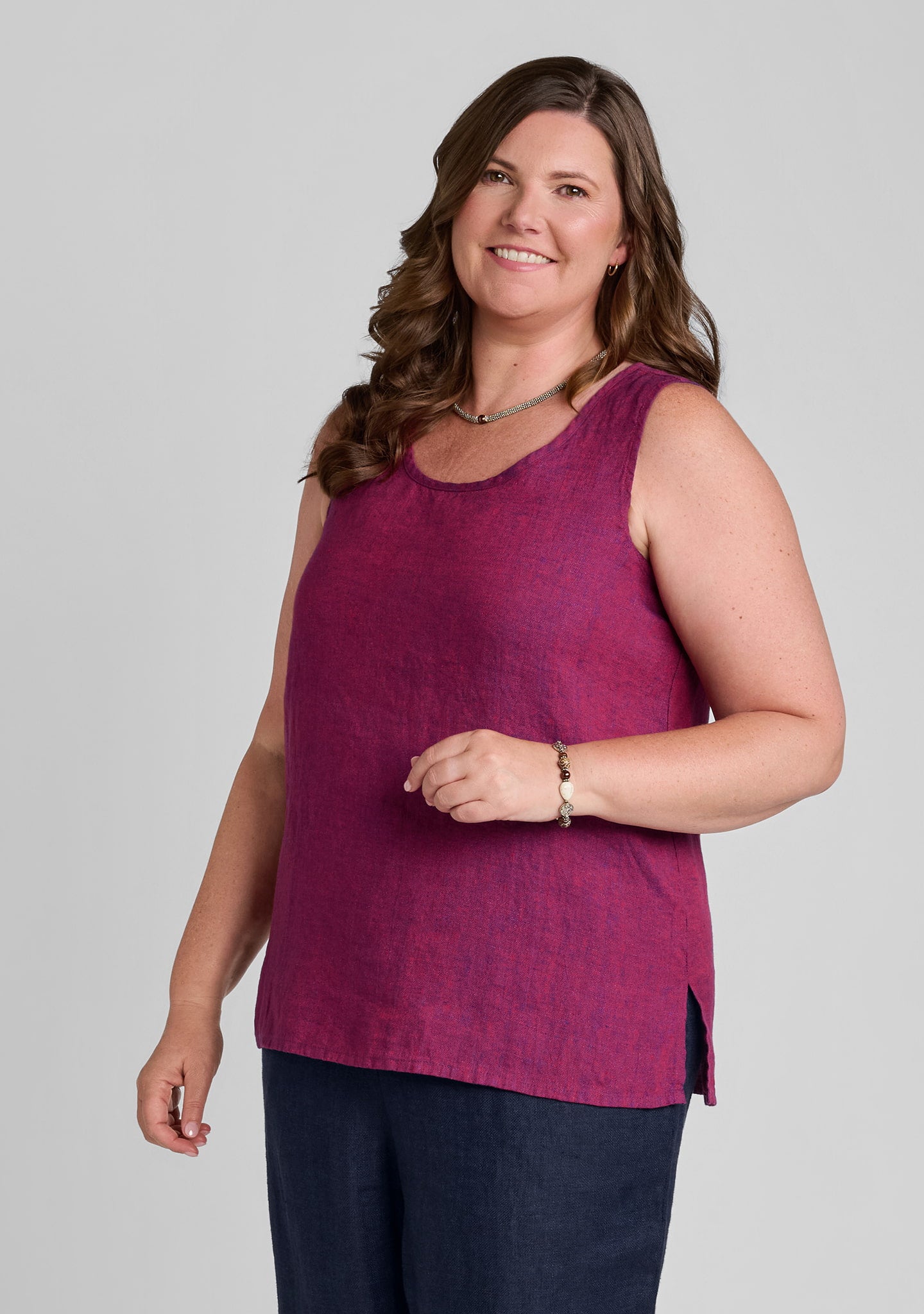 fundamental tank linen tank top red