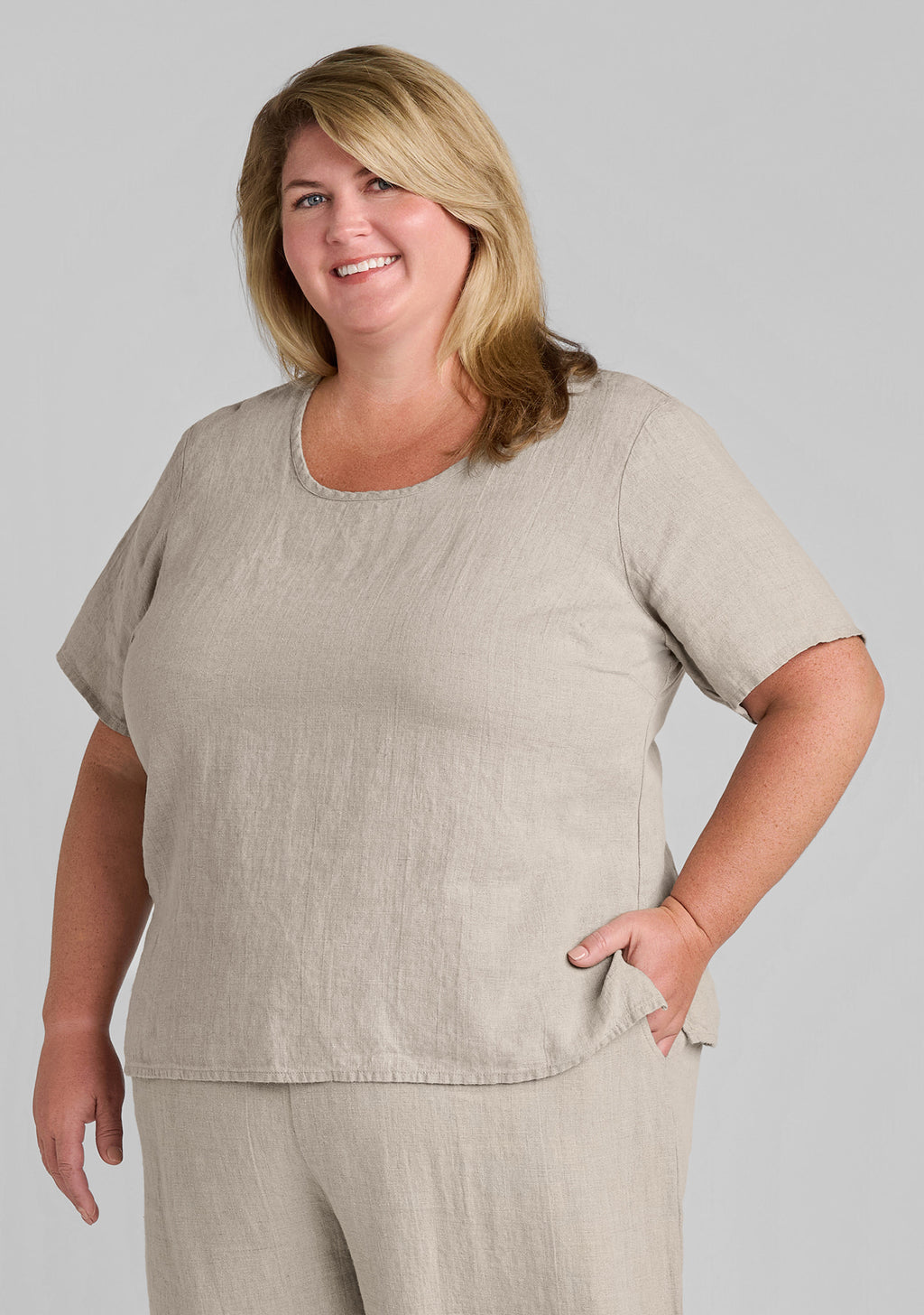 fundamental tee linen t shirt natural