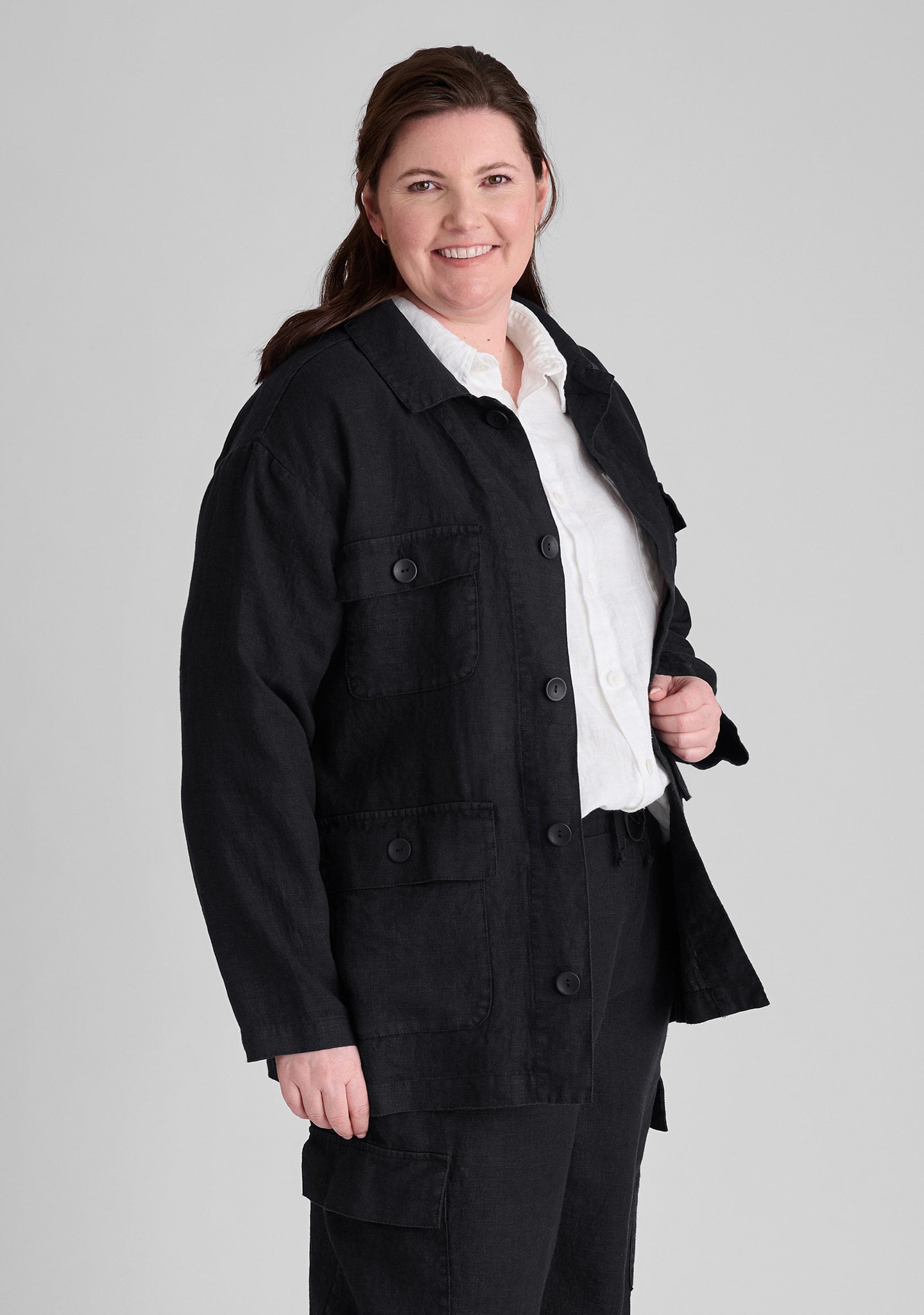 grateful jacket linen jacket black