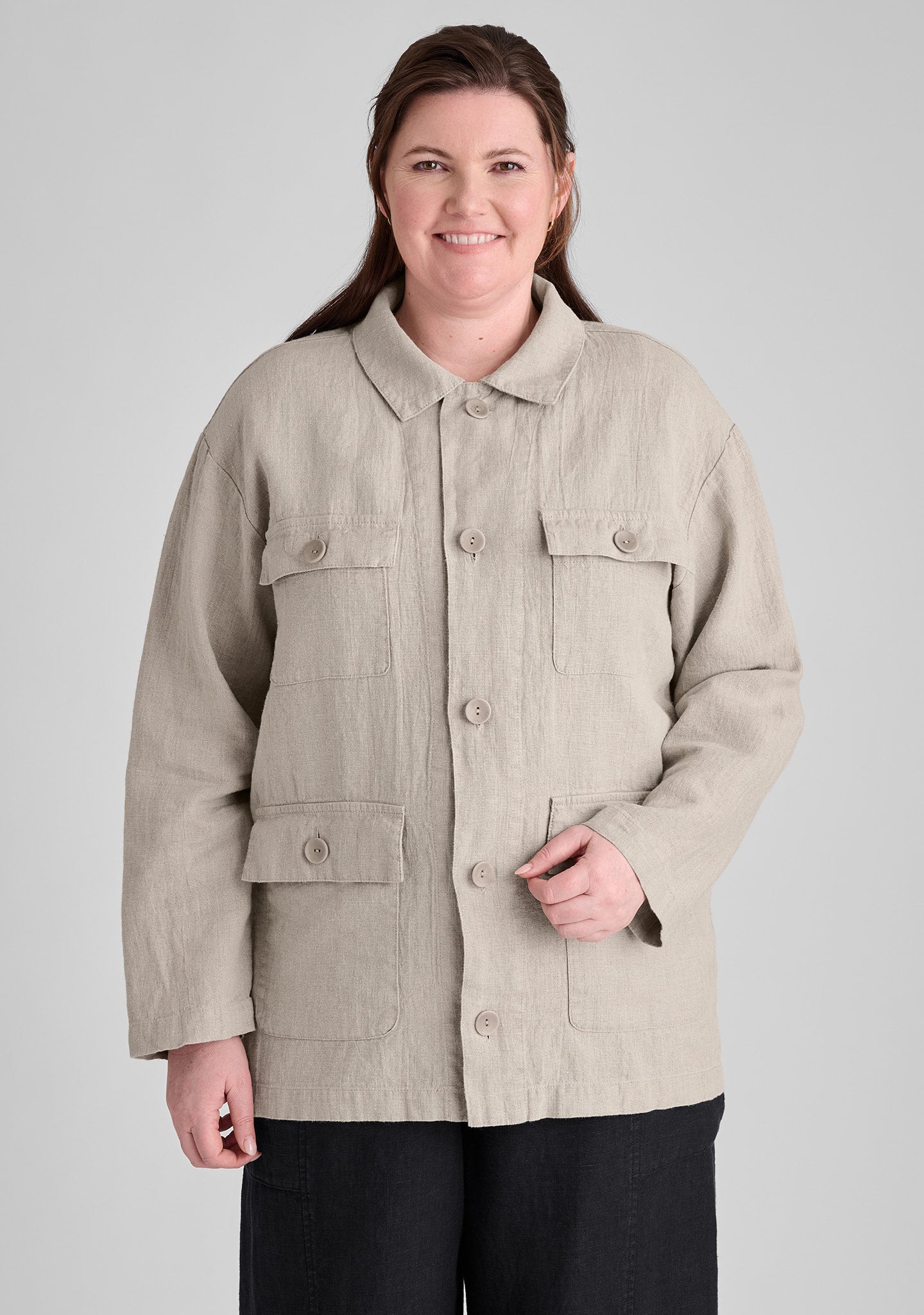 grateful jacket linen jacket details