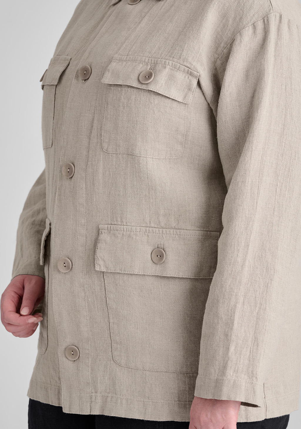 grateful jacket linen jacket details