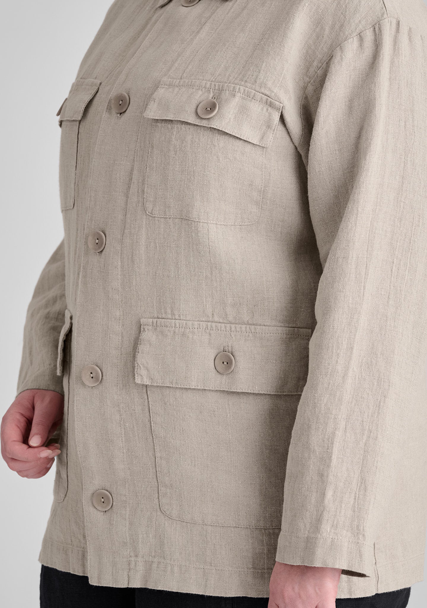 grateful jacket linen jacket details