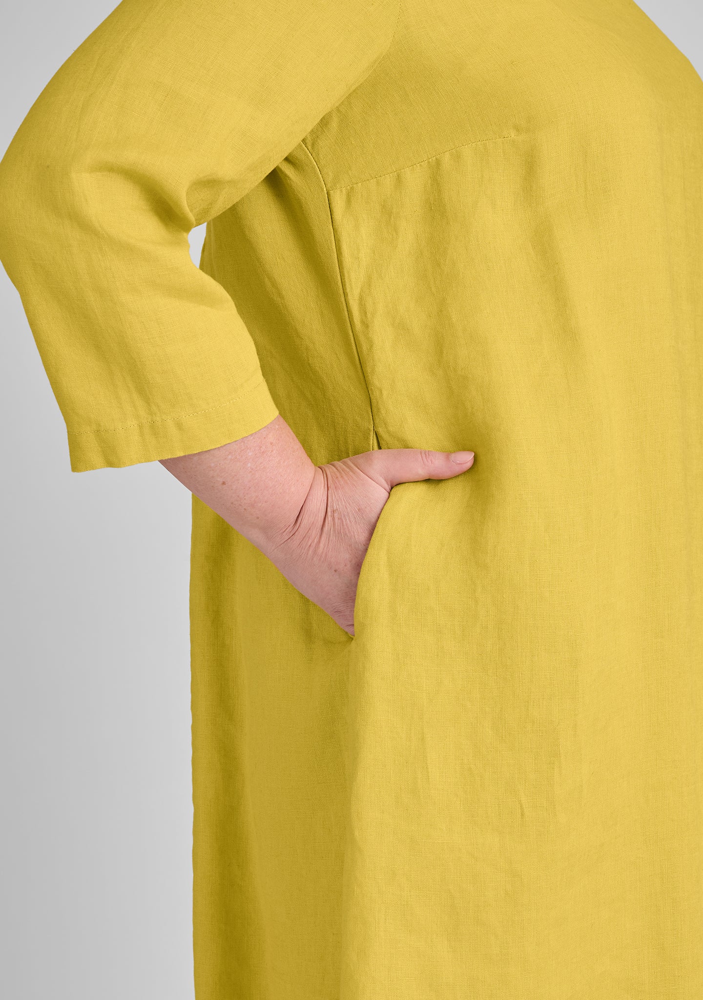 happy gathers dress linen shift dress details