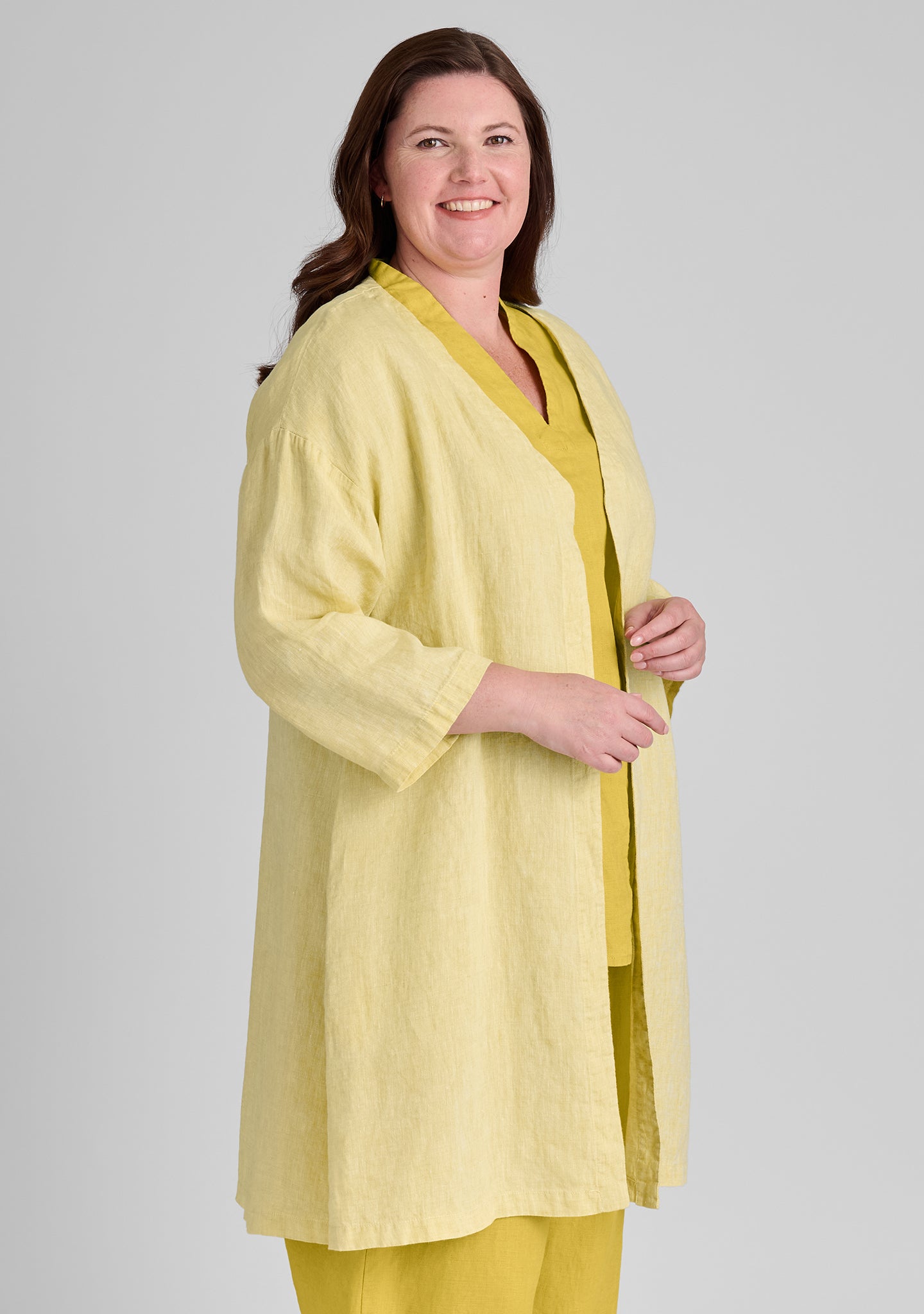 harmony jacket linen jacket yellow