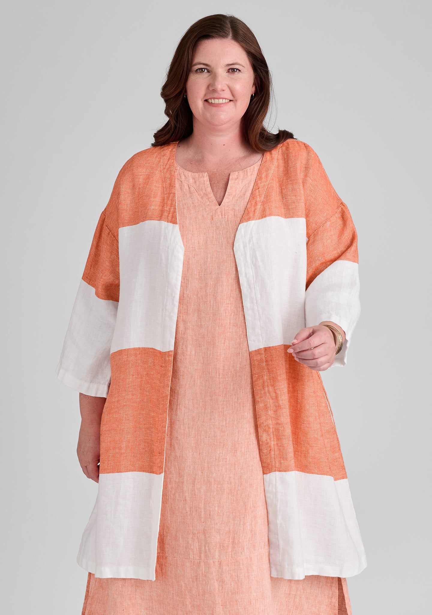 Harmony Jacket - Linen Jacket - FINAL SALE - Koi Stripe