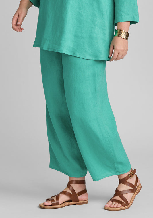 hip hop floods linen pants green