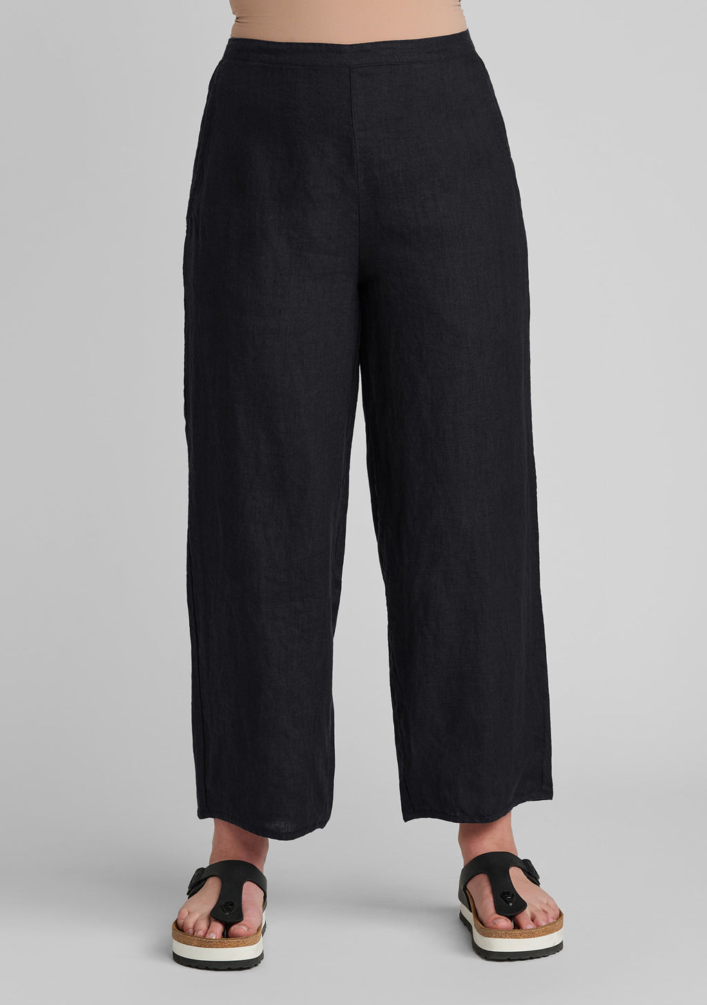 hip hop floods linen pants details