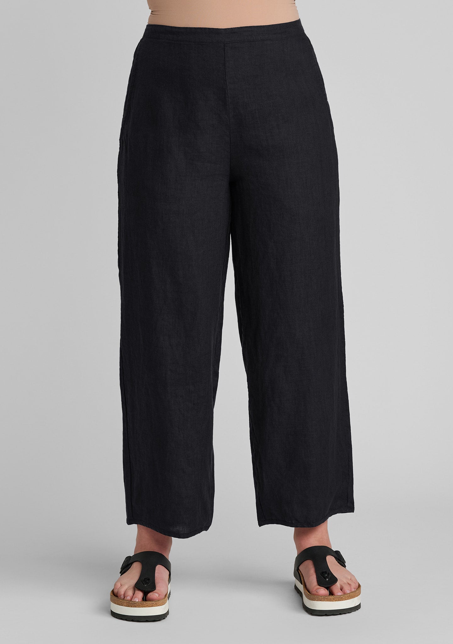 hip hop floods linen pants details