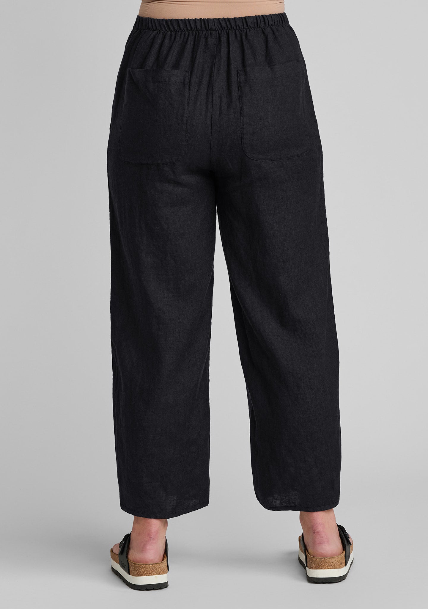 hip hop floods linen pants details