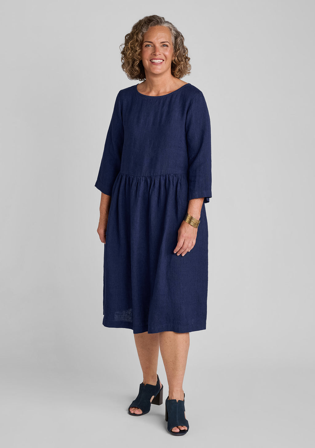 jolie dress linen dress blue