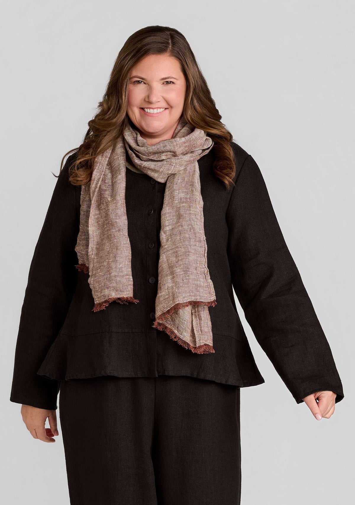 jolly jacket linen cardigan brown