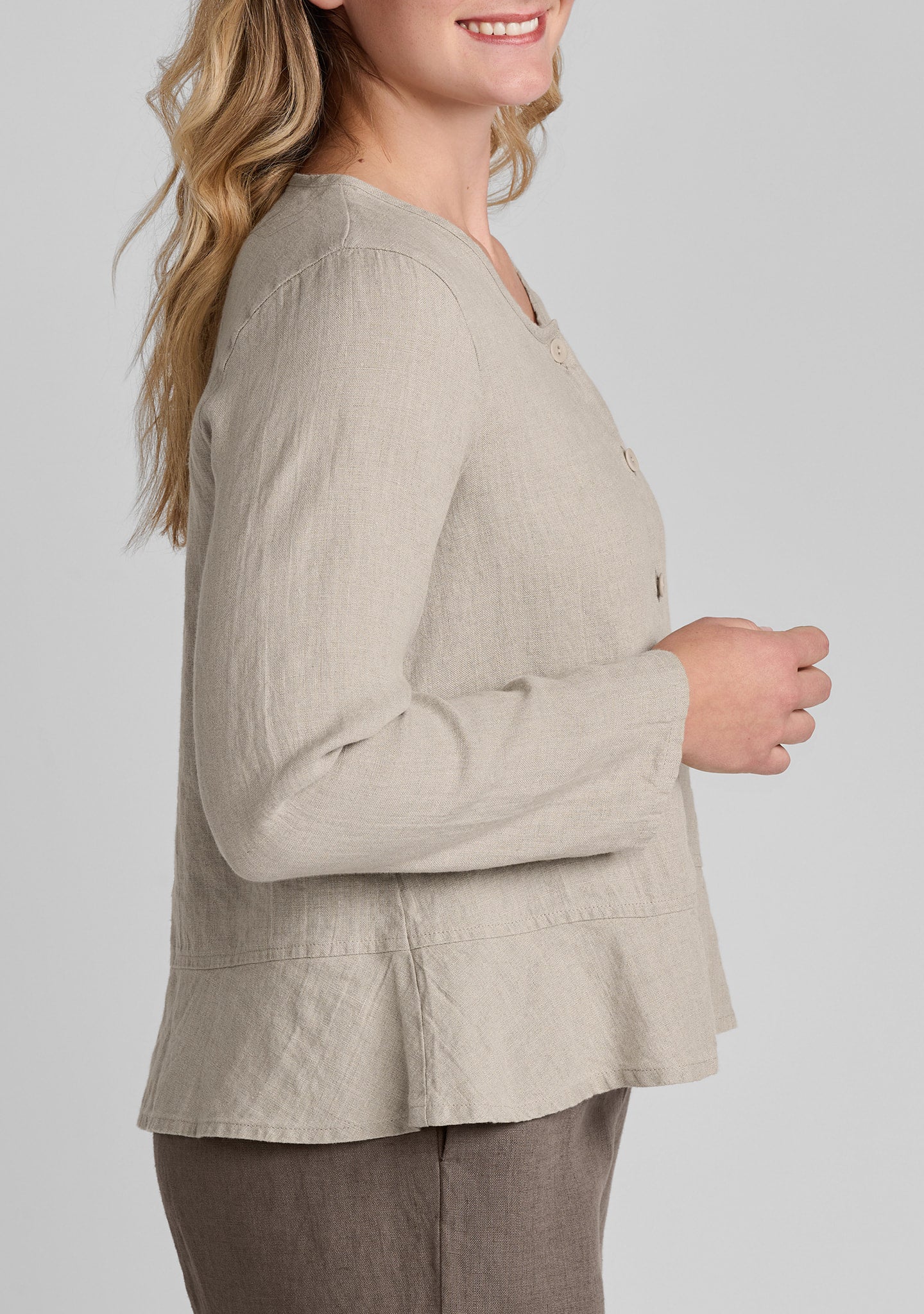 jolly jacket linen cardigan details