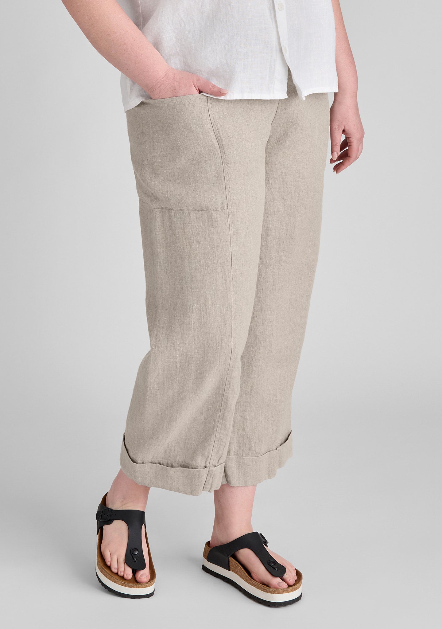 Keen Pant - Linen Drawstring Pants - Natural
