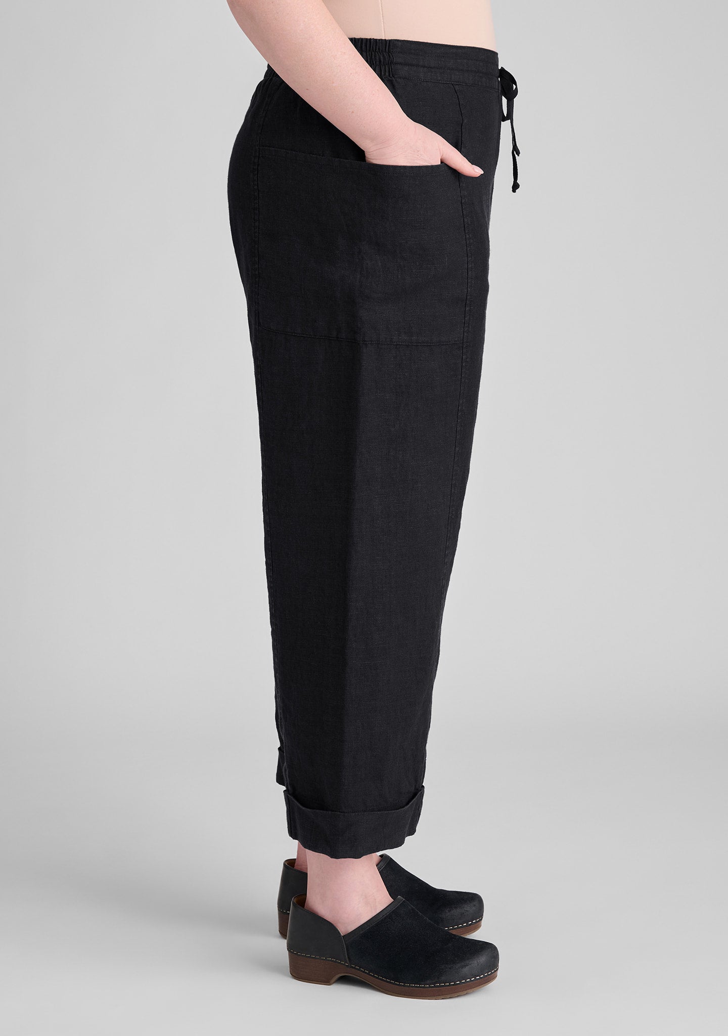 keen pant linen drawstring pants details