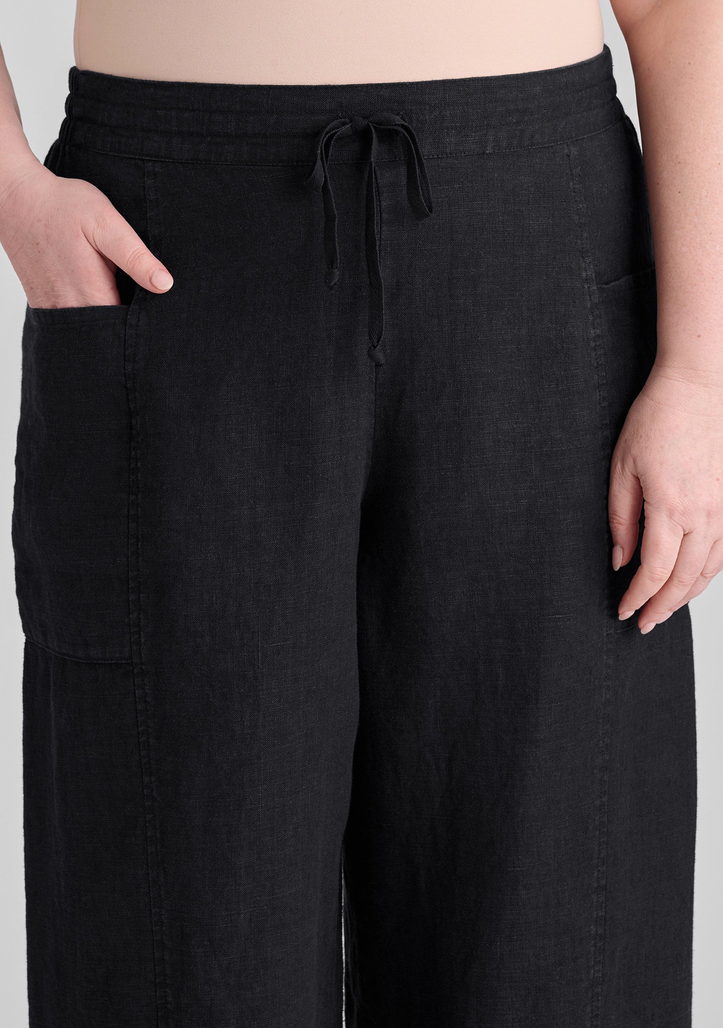 keen pant linen drawstring pants details
