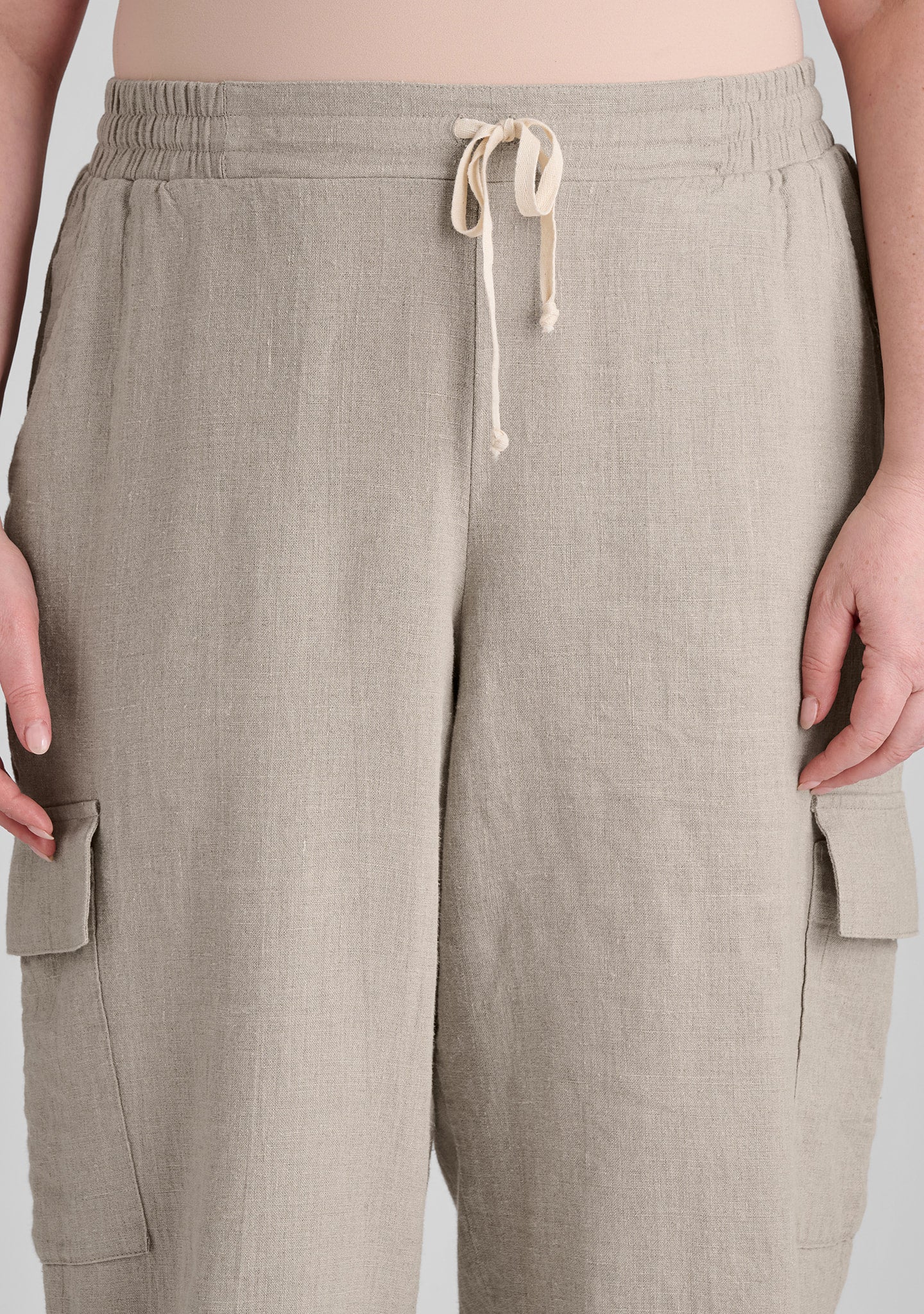 nifty pant linen drawstring pants details
