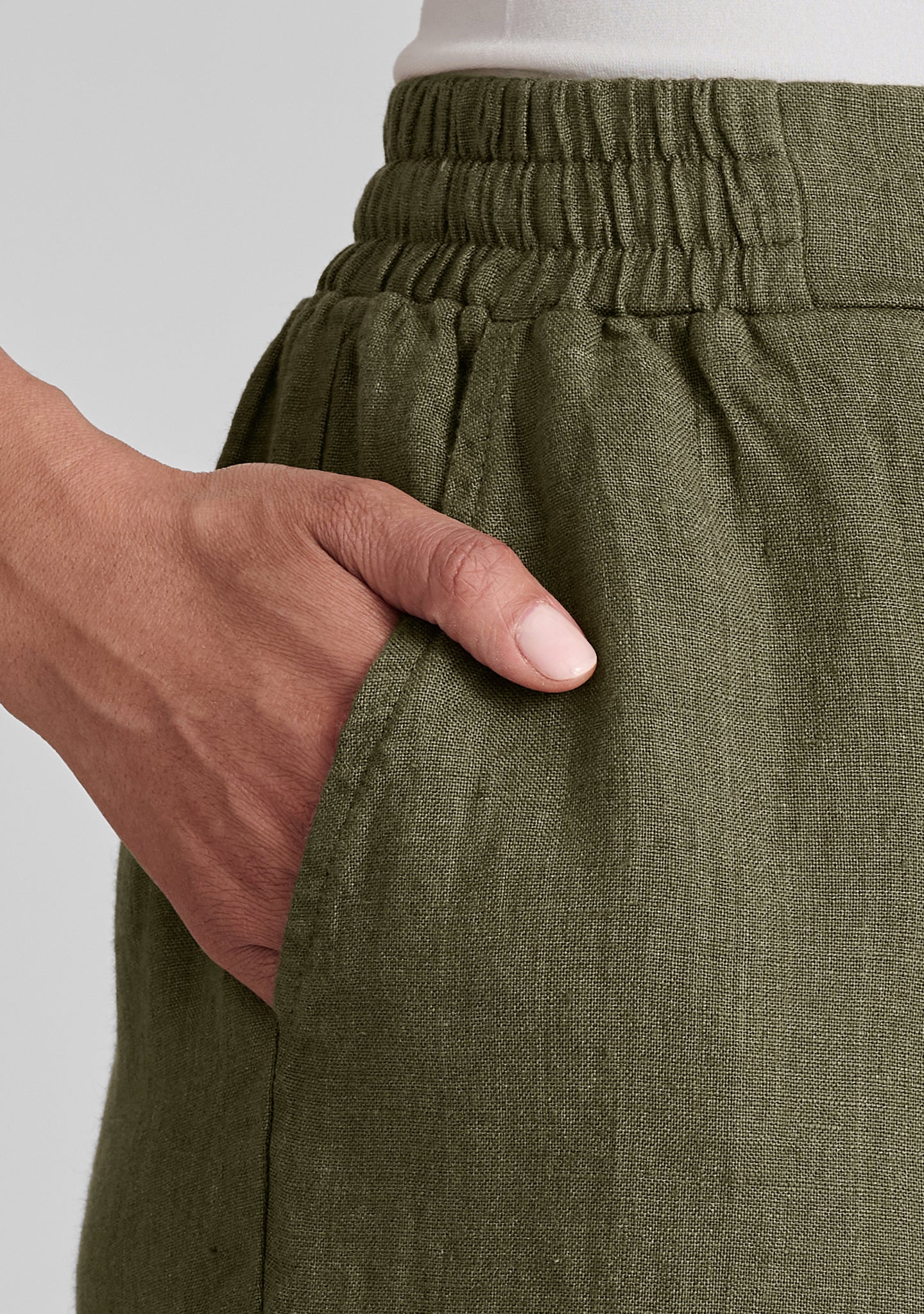 nifty pant linen drawstring pants details