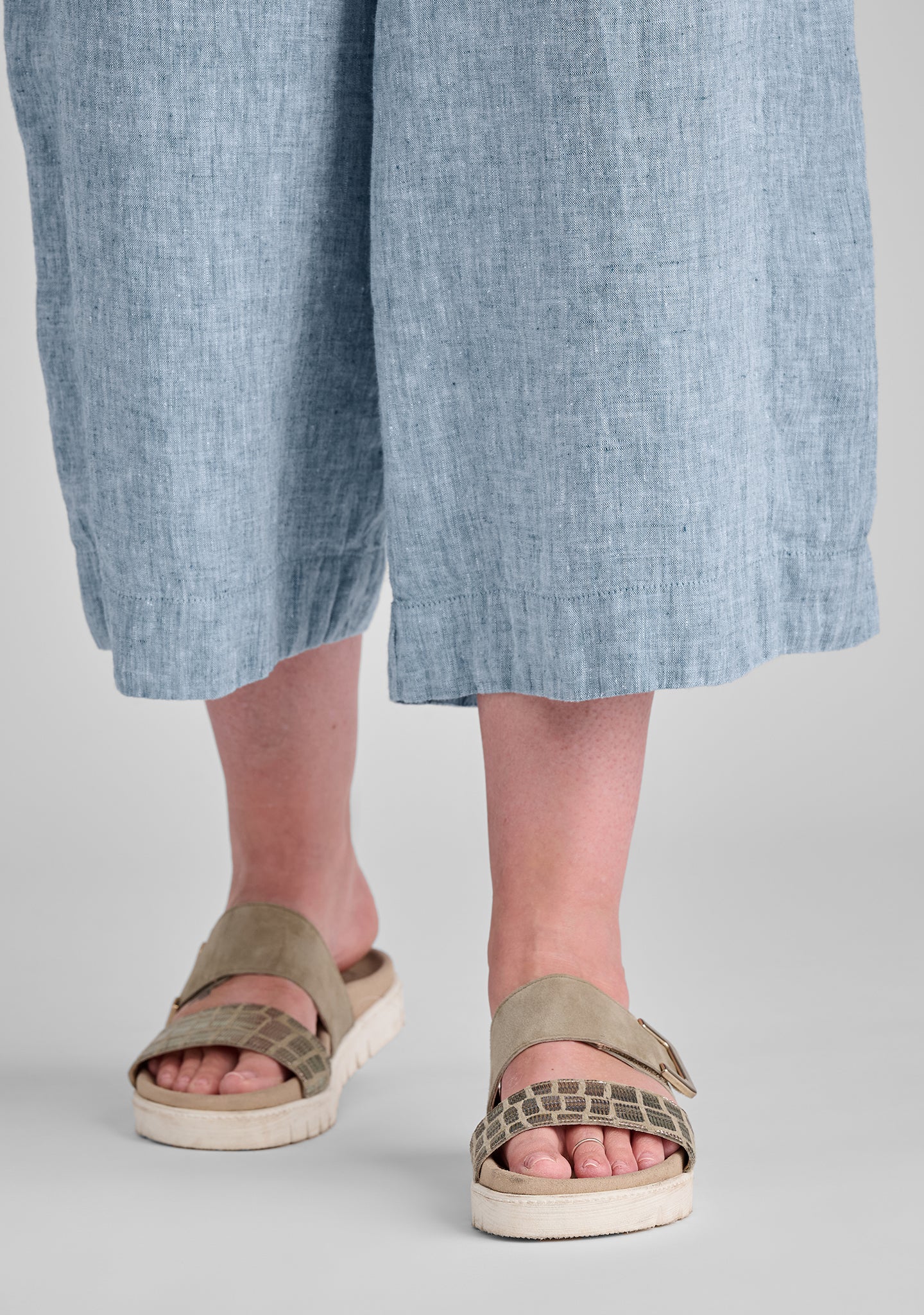 panel pants linen pants with elastic waist details