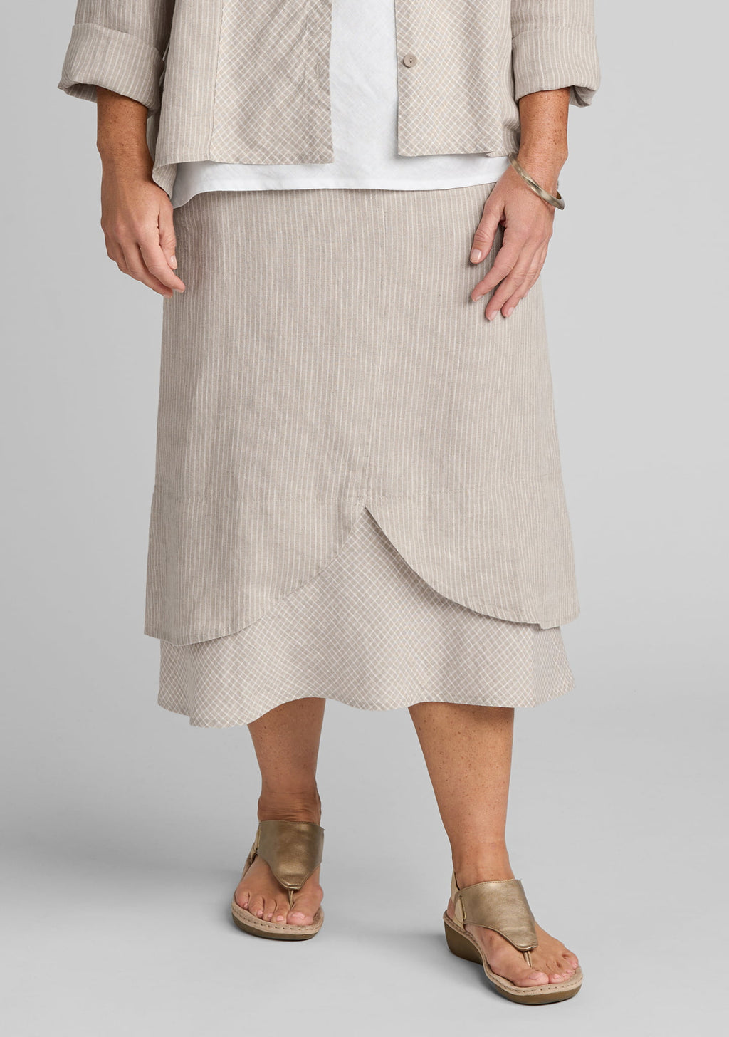pedal skirt linen skirt natural