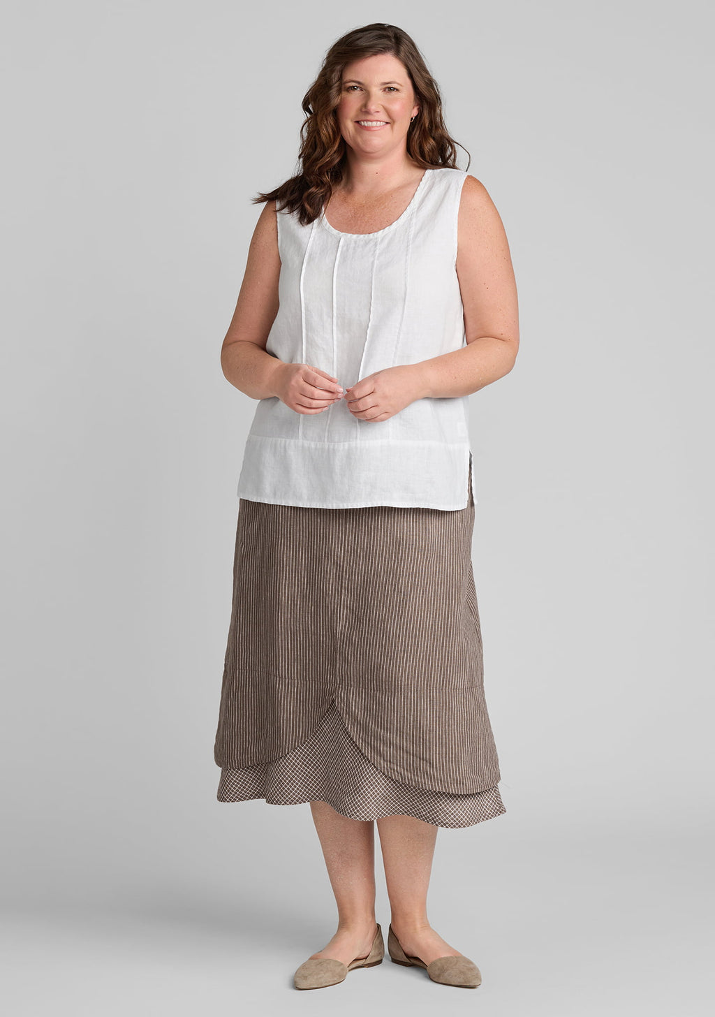 pedal skirt linen skirt details