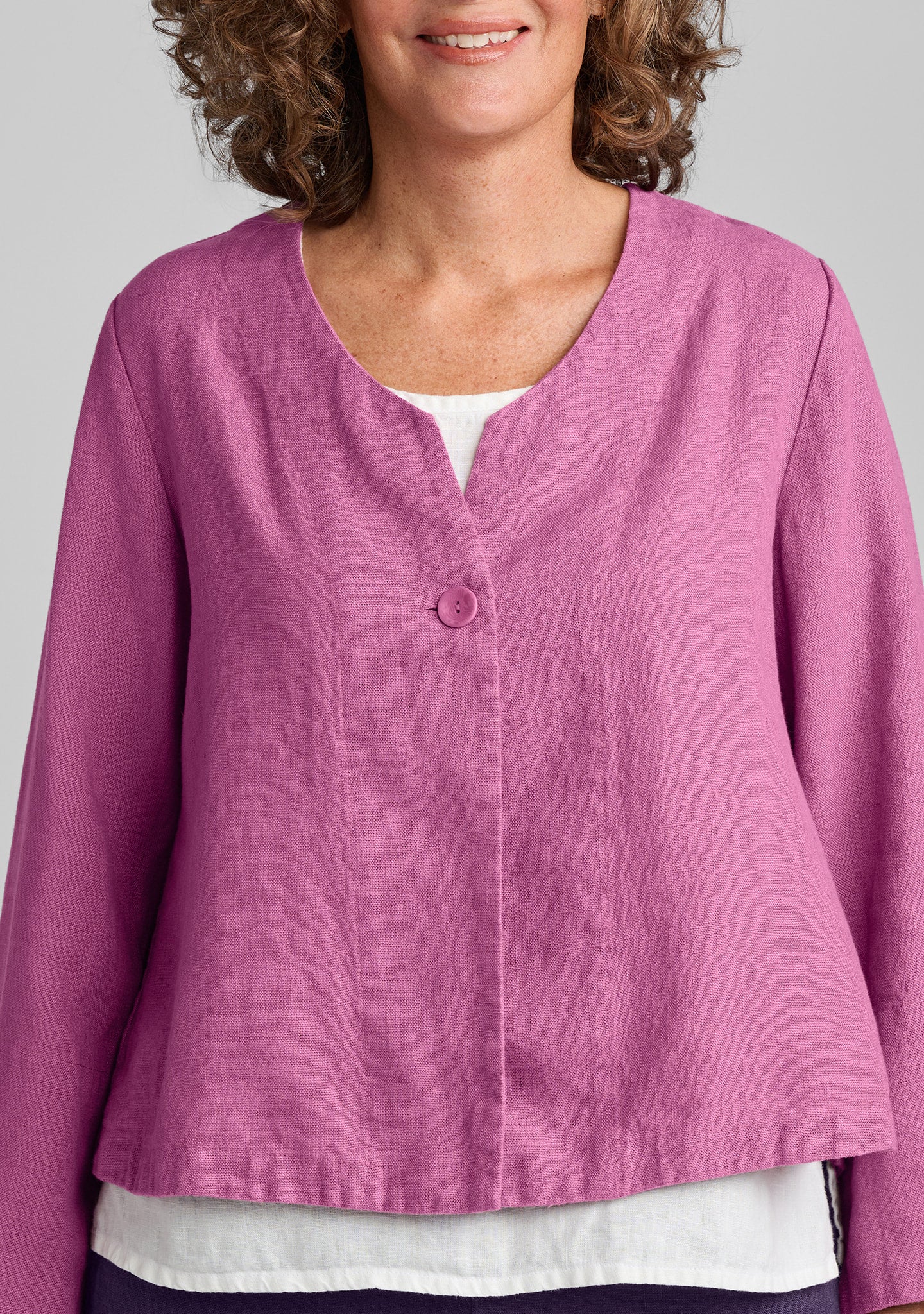 petal jacket linen jacket details