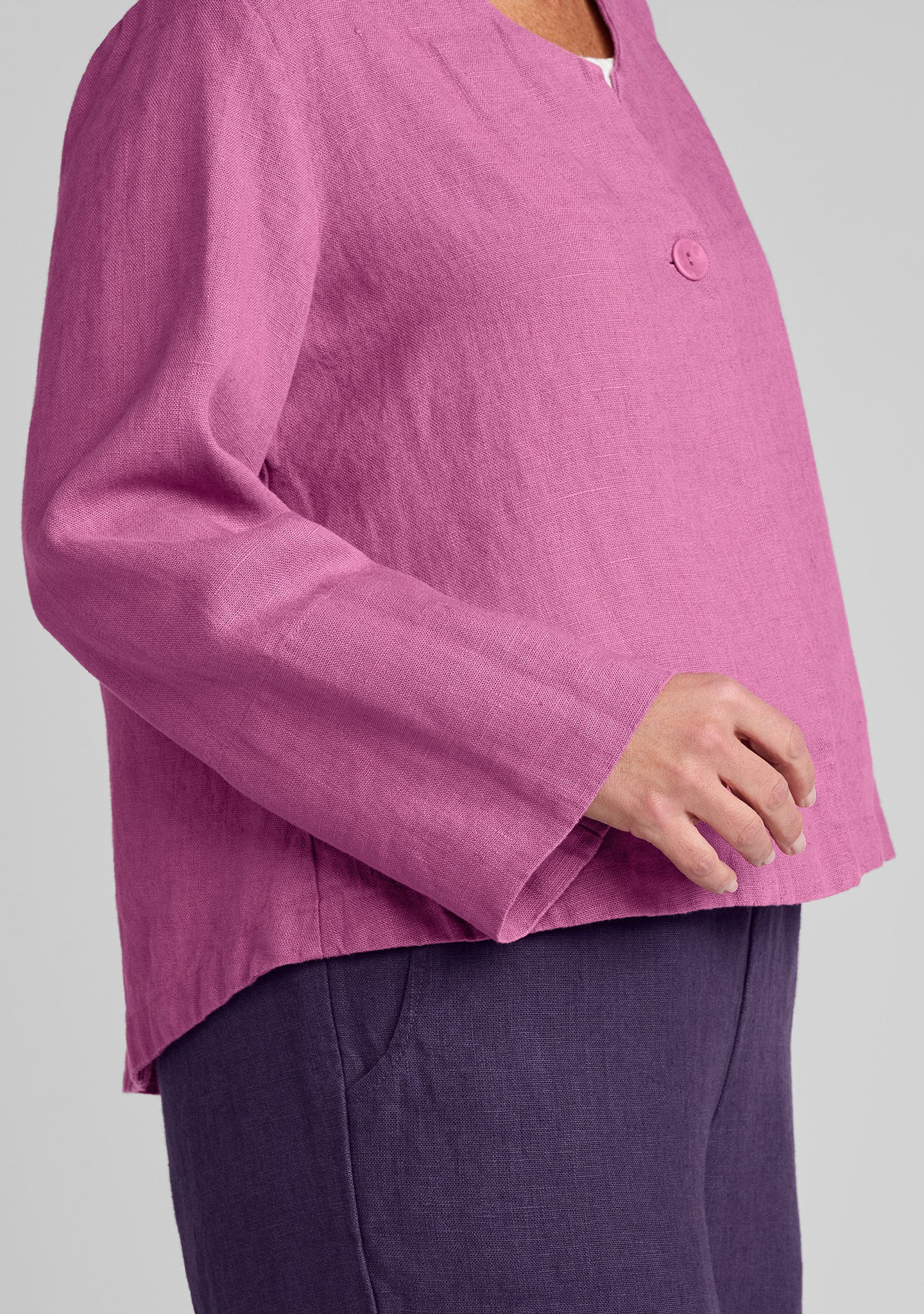 petal jacket linen jacket details