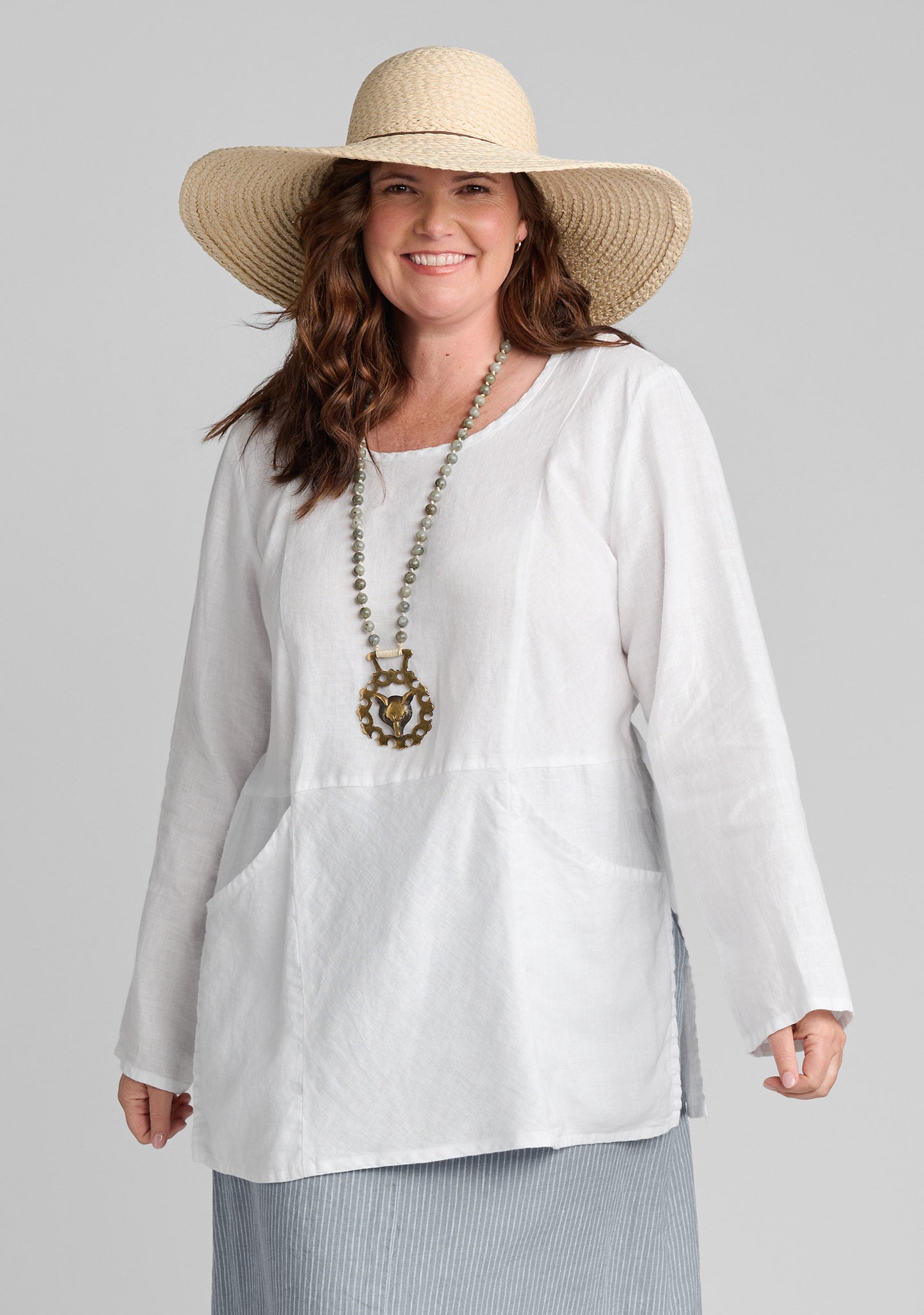 picnic shirt linen pullover white