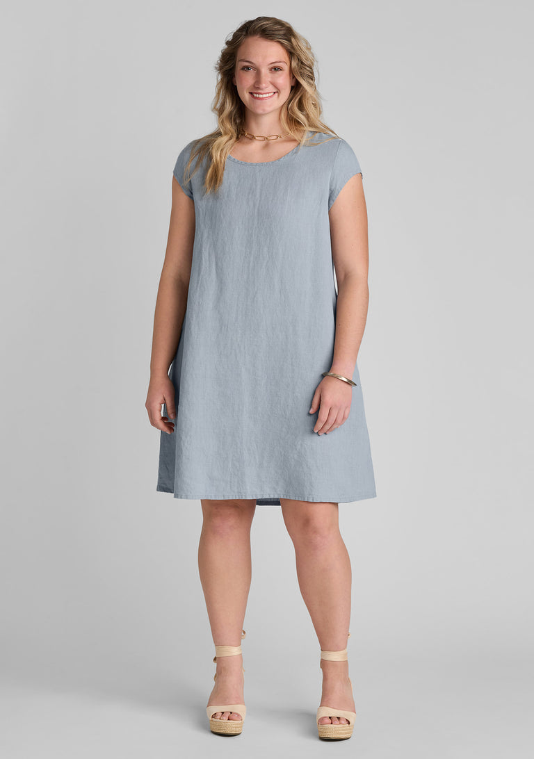 FLAX linen dress in blue