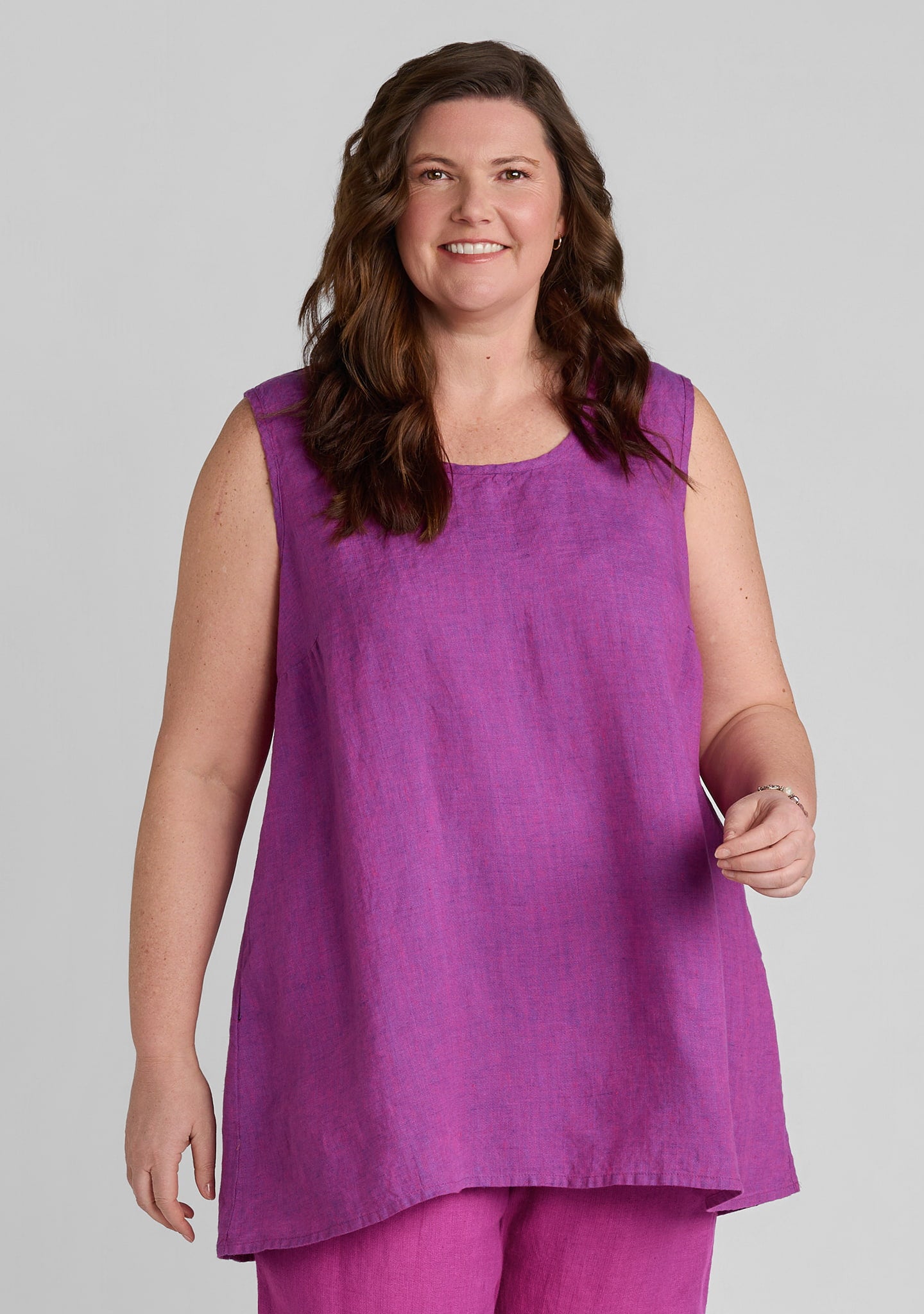 Pleat Back Tunic - Linen Tank Top – FLAX